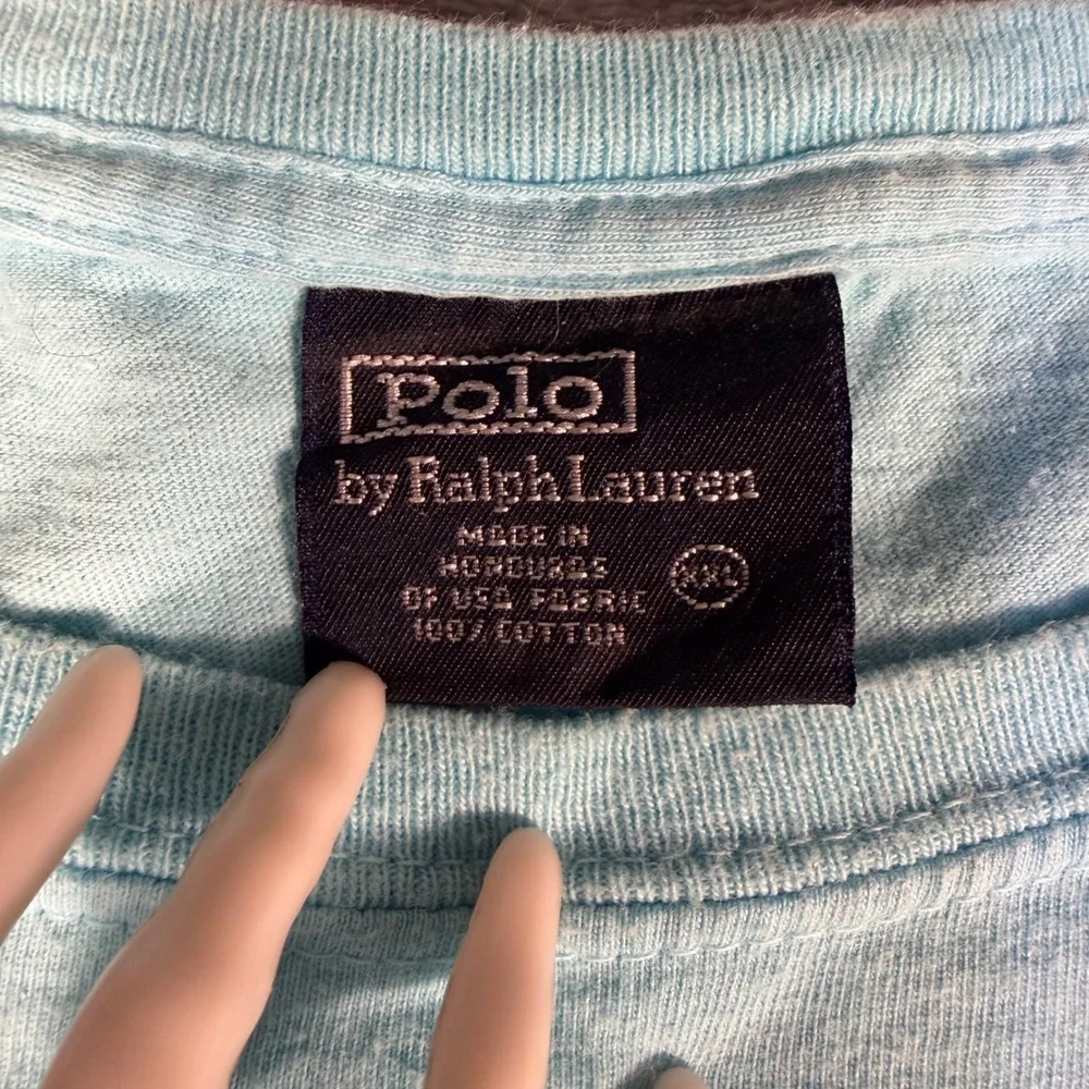 Vintage Polo Ralph Lauren T Shirt XXL Blue Crew Neck Tee Cotton Pony Logo Y2K